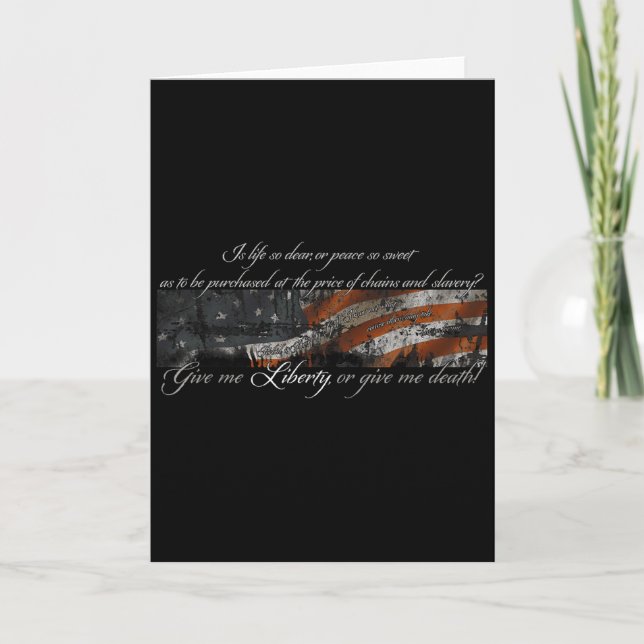 Carte Give Me Liberty Or Give Me Death Patrick Henry Ful (Devant)