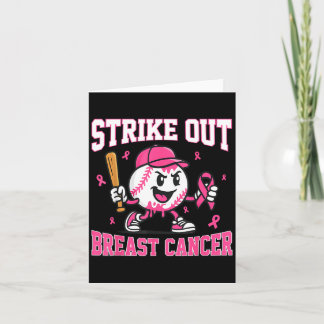 Carte Glace à la Crème Baseball Cancer du Sein Frappe