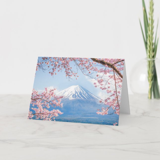 Carte Glace et neige | Cherry Blossoms Mt. Fuji Japon (Devant)