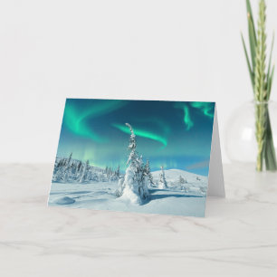 Carte Glace et neige Northern Lights, Laponie, Finland