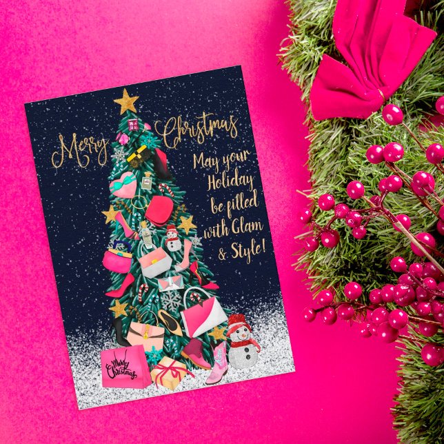 Carte Glam Girly Chaussures de maquillage de sac à main  (Créateur téléchargé)