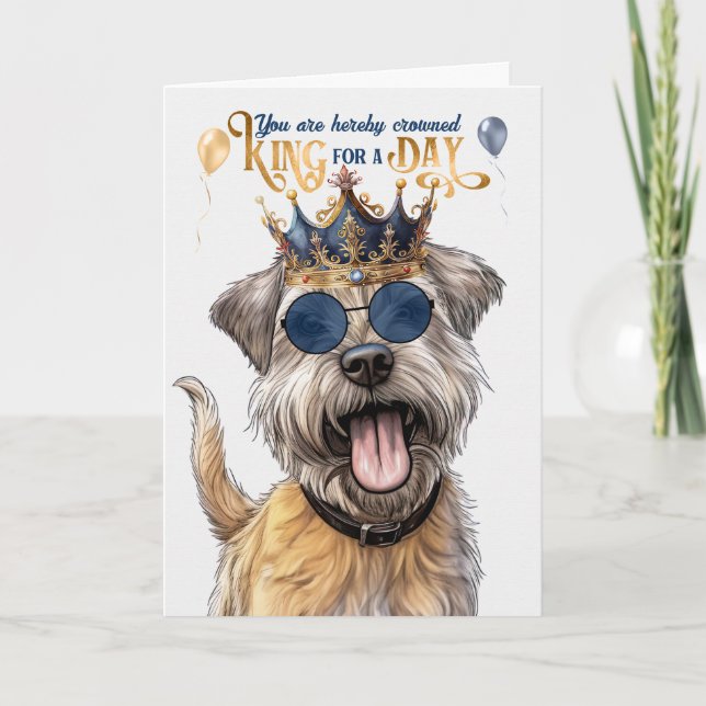 Carte Glen of Imaal Terrier Chien King Funny Anniversair (Devant)