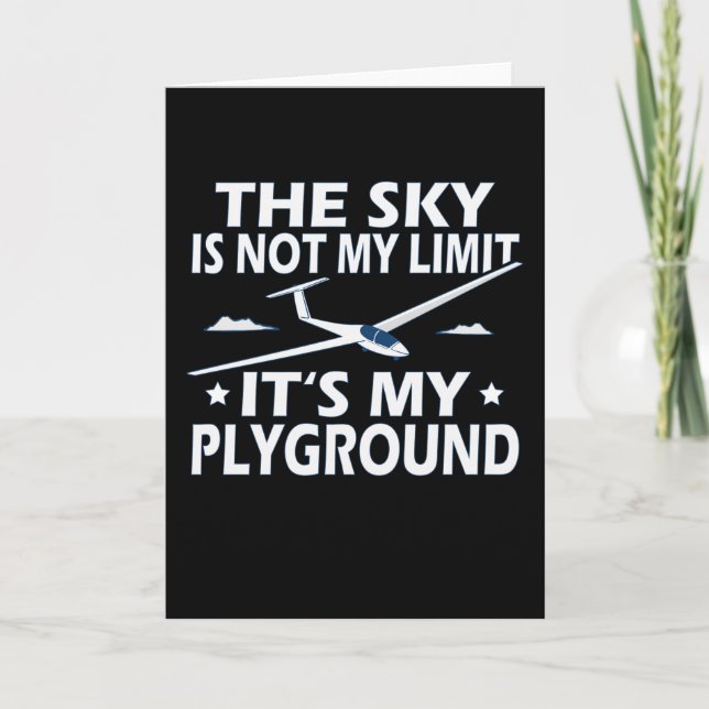 Carte Glider The Sky Is Not My Limit (Devant)