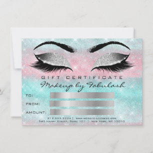 Carte Glitte Lashes Gris Maquillage Artiste certificat c