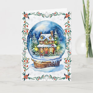 Carte Globe des neiges : un salut de Noël