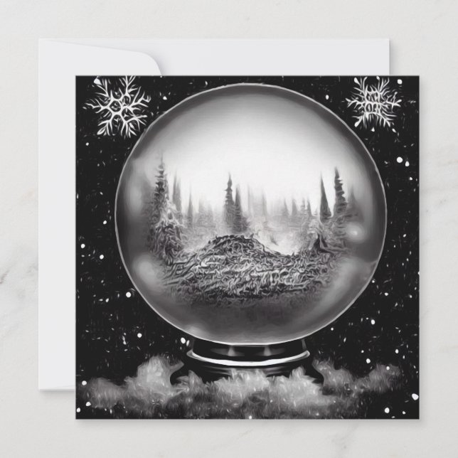 Carte Globe du paysage d'hiver (Devant)