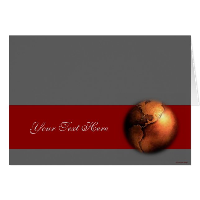 Carte Globe en cuivre (Devant horizontal)