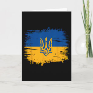 Carte Gloire à l'Ukraine Drapeau de l'Ukraine Couleurs e