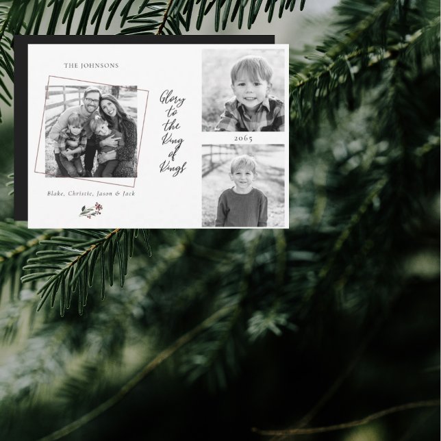Carte Gloire au roi des rois Collage Photo Noël (Créateur téléchargé)