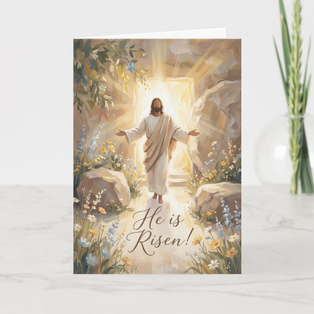 Carte Glorious He is Risen Easter Card (Devant)