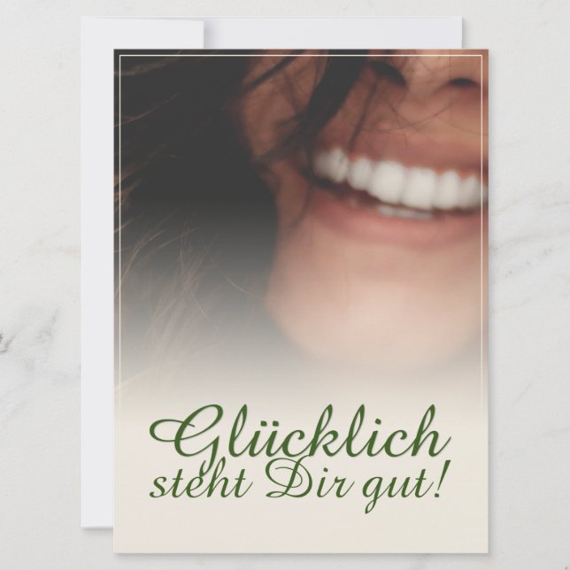 Carte Glücklich steht Dir intestin ! (Devant)