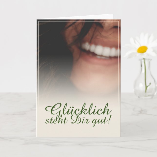 Carte Glücklich steht Dir intestin ! (Petite plante)