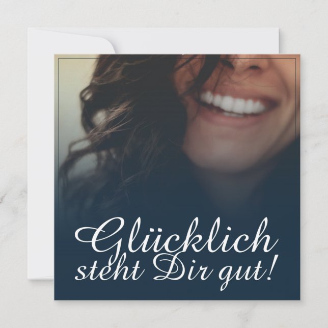 Carte Glücklich steht Dir intestin ! - Blau (Devant)
