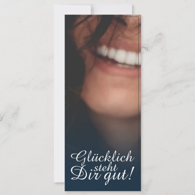 Carte Glücklich steht Dir intestin ! - Blau (Devant)