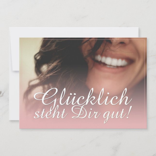Carte Glücklich steht Dir intestin ! - Rosé (Devant)