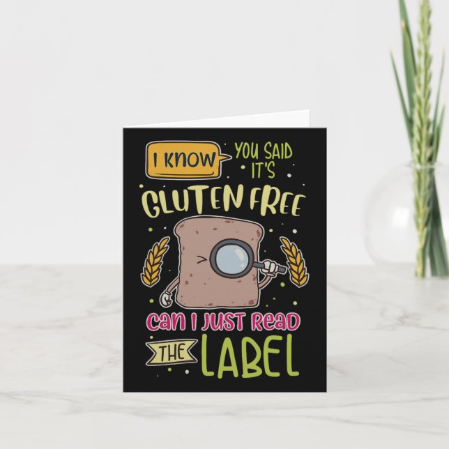 Carte Gluten drôle Lifestyle Lifestyle Maladie coeliaque (Devant)