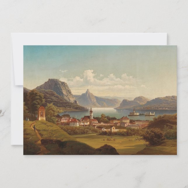 Carte Gmunden mit Schloss Ort | Johann Wilhelm Jankowsky (Devant)