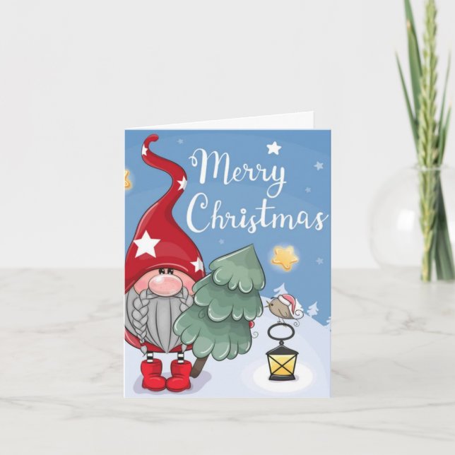 Carte Gnome de Noël - Bonne année Gnome (Devant)