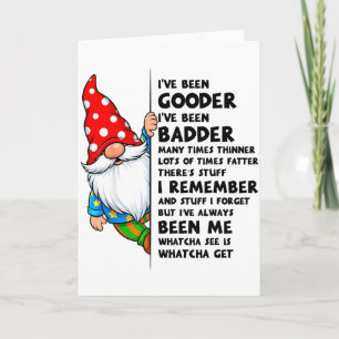 Carte Gnome J'ai été plus sage J'ai été plus vilain Plus