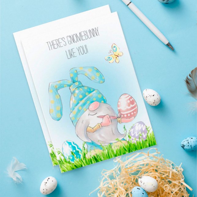 Carte Gnome Lapin Comme Vous Pâques (Créateur téléchargé)