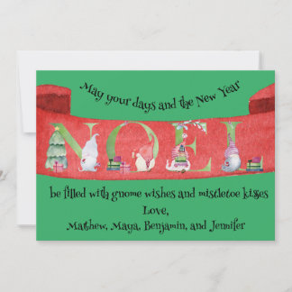 Carte Gnome pour Noël