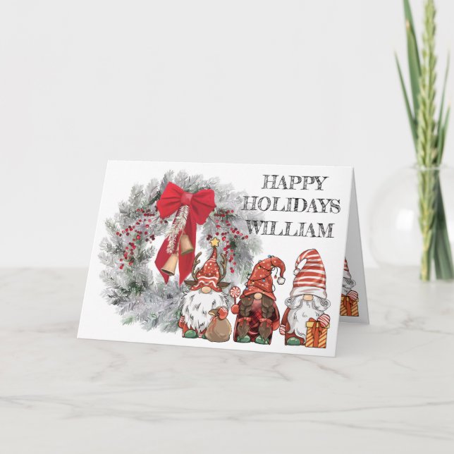 Carte Gnomes de Noël (Devant)