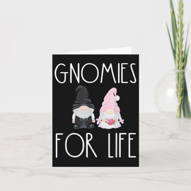 Carte Gnomes For Life Drôle Mariage Gnome Bride Groom M (Devant)