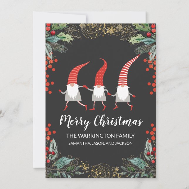 Carte Gnomes Joyeux Noël (Devant)