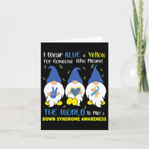 Carte Gnomes Mignons Paix Amour Sensibilisation au Syndr