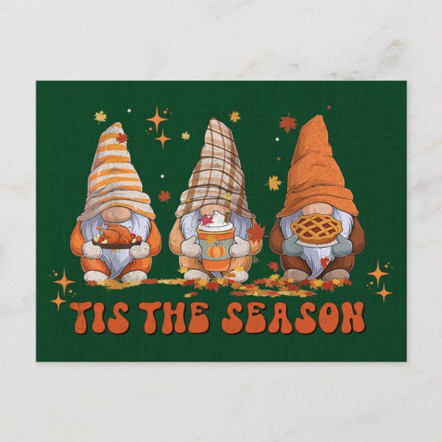 Carte Gnomes Thanksgiving Holiday (Devant)