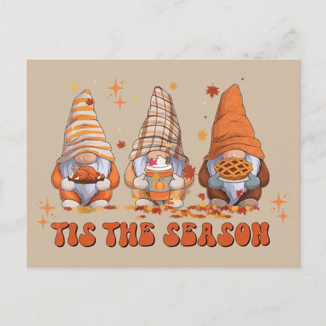 Carte Gnomes Thanksgiving Holiday (Devant)