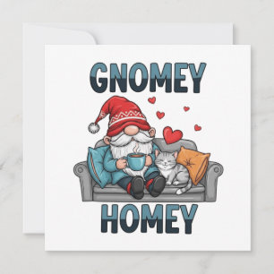 Carte Gnomey gnome à la maison