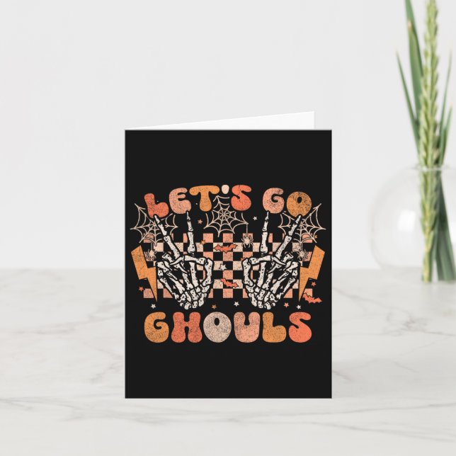 Carte Go Ghouls Halloween Skeleton Costume Retro G (Devant)