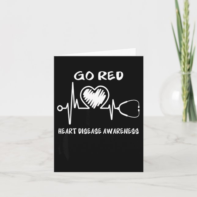 Carte Go Red Heart Disease Awareness Month  (Devant)