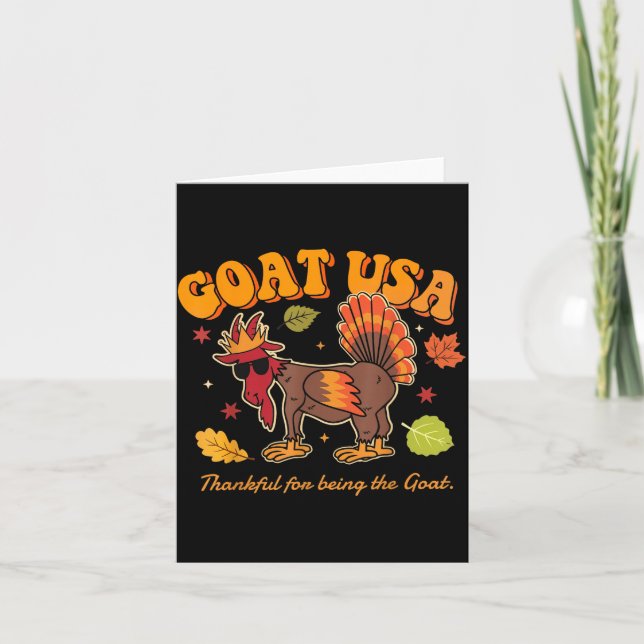 Carte Goat Usa Thankful For Being The Goat Funny Thanksg (Devant)