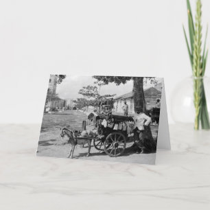 Carte Goat Wagon Peddler, Cuba : 1920