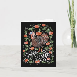Carte Gobble Gobble Turquie Thankgiving