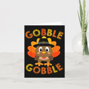Carte Gobble Turquie Petits garçons Filles Enfants Thank