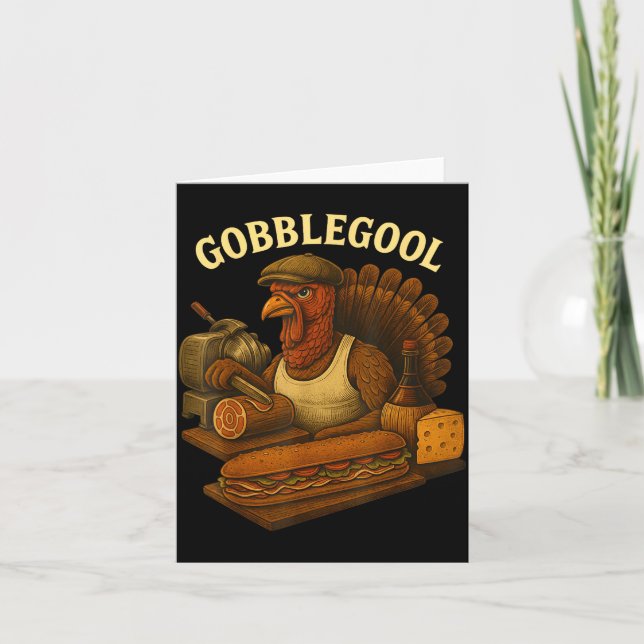Carte Gobbol Turkey Baker Thanksgiving  (Devant)