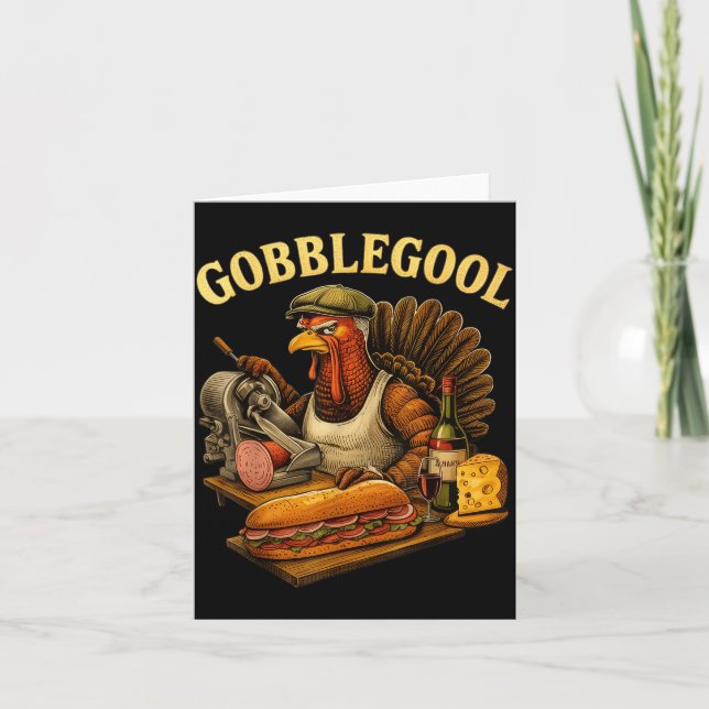 Carte Gobbol Turkey Thanksgiving  (Devant)