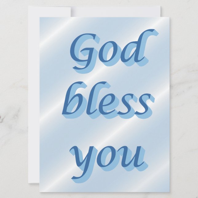 Carte God bless you (Devant)