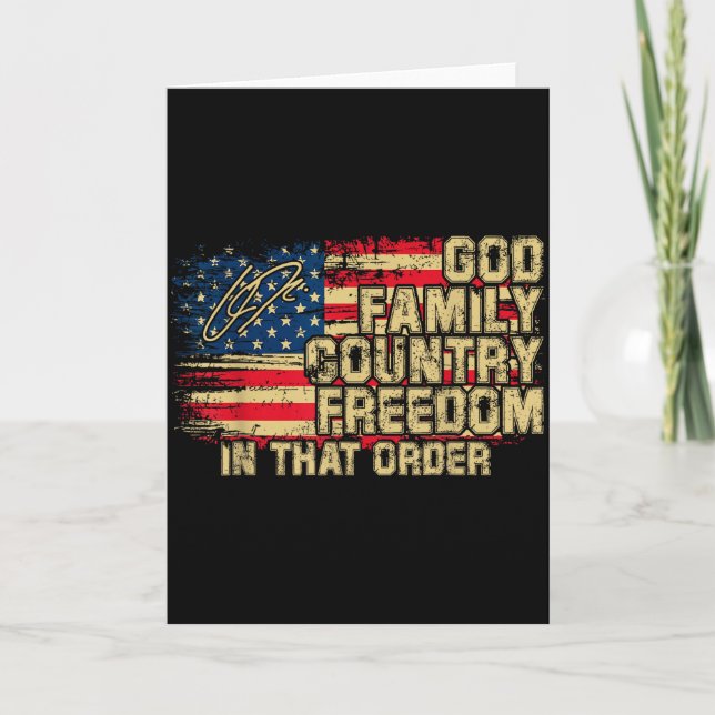 Carte God Family Country Dom In That Order For Suprters  (Devant)