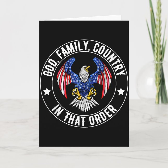 Carte God Family Country In That Order Christian Patriot (Devant)