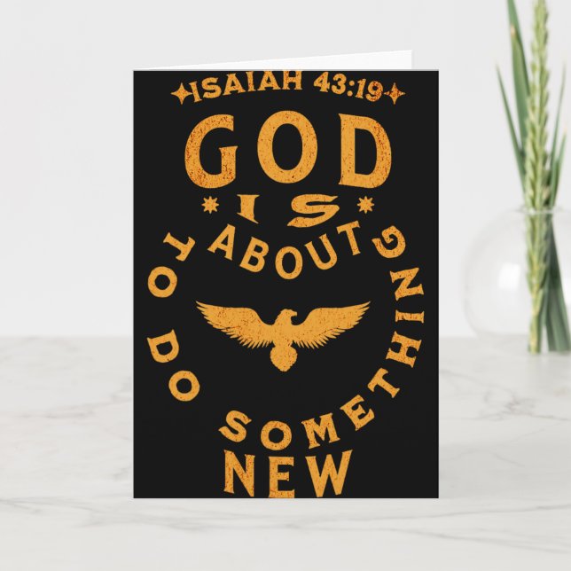 Carte God Is About To Do Soing New Isaiah 4319  (Devant)