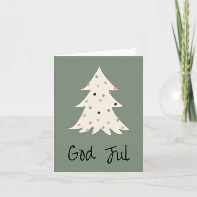 Carte God Jul, Noël norvégien (Devant)