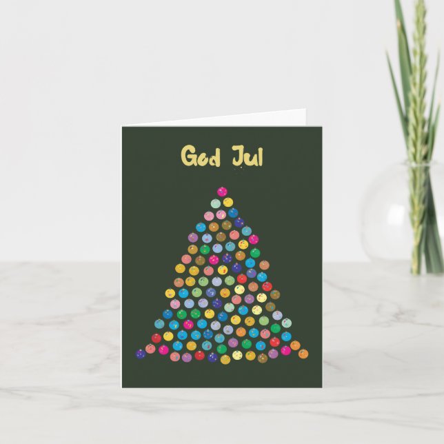 Carte God Jul, Noël norvégien (Devant)