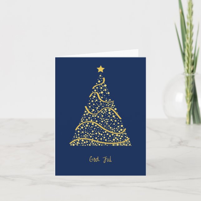 Carte God Jul, Noël norvégien (Devant)