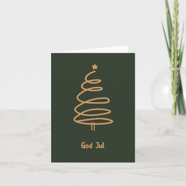 Carte God Jul, Noël norvégien (Devant)