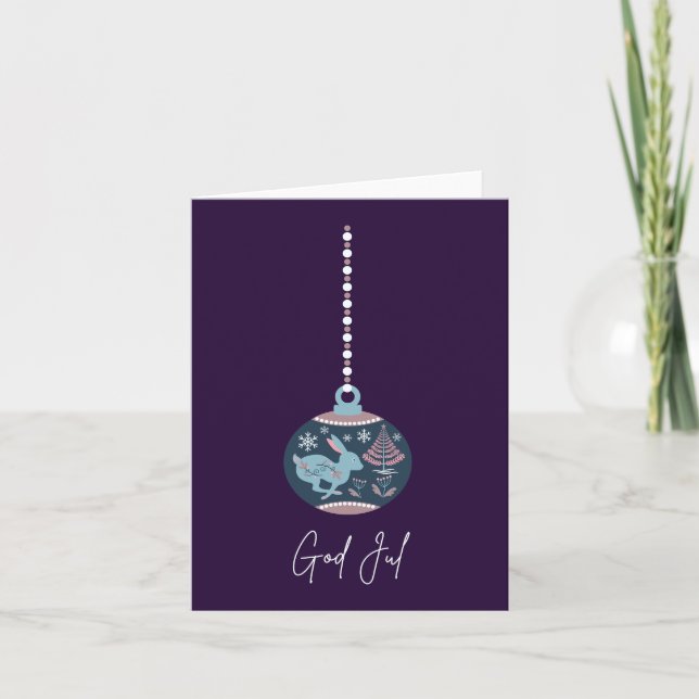 Carte God Jul, Noël suédois (Devant)