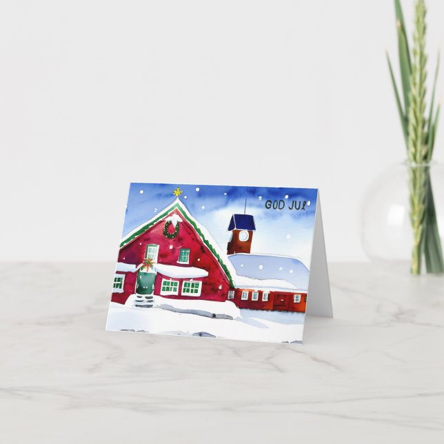 Carte God Jul, Noël suédois (Devant)